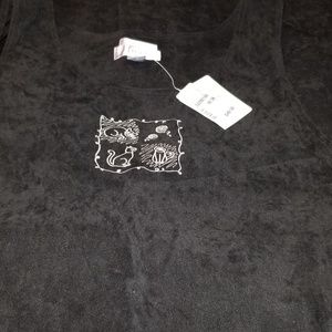 Long maxi dress sz 20 NWT has cats embroidered on